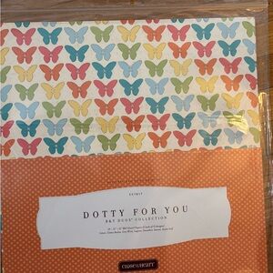 Close to My Heart 'Dotty For You' Orange & Multi Butterfly Scrapbook Paper Pack
